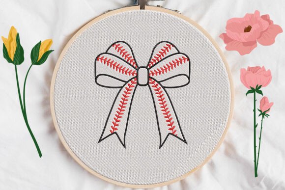 Bow Baseball Embroidery2 Review