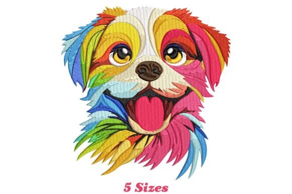 Colorful Dog Head Embroidery Design Review