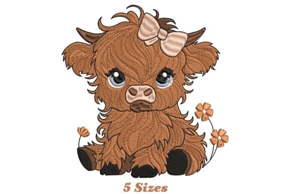 Cute Baby Highland Cow Embroidery Review
