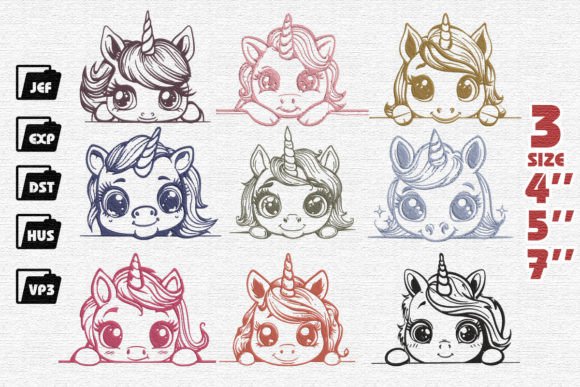Cute Chibi Unicorn Peeking Embroidery Set Review