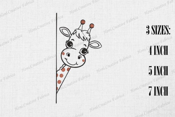 Cute Giraffe Peeking from Wall Embroidery Review
