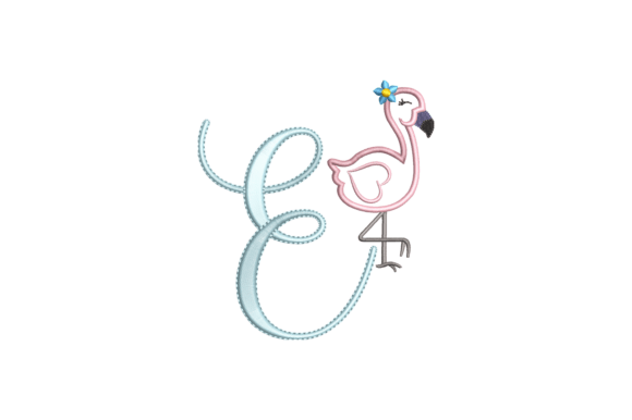 Flamingo Alphabet E Embroidery Design Review