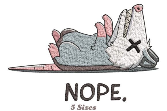 Funny Nope Opossum Embroidery Review
