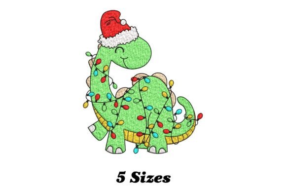Lighting Dinosaur Christmas Embroidery Review
