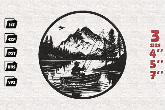 Man Fishing Embroidery Design Review
