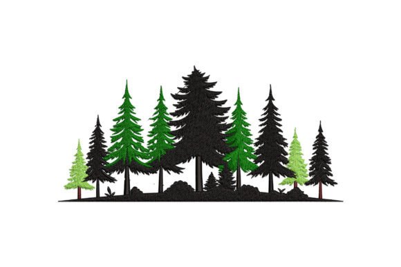 Pine Tree Forest Silhouette Design Review