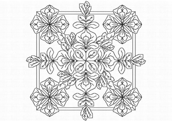 Review of Blackwork Square Embroidery Design