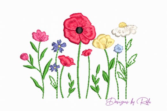 Wildflower Poppy Daisy Cornflower Embroidery Review
